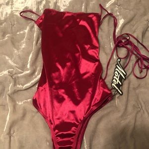 MOTELROCKS KOZA BODICE - MAGENTA